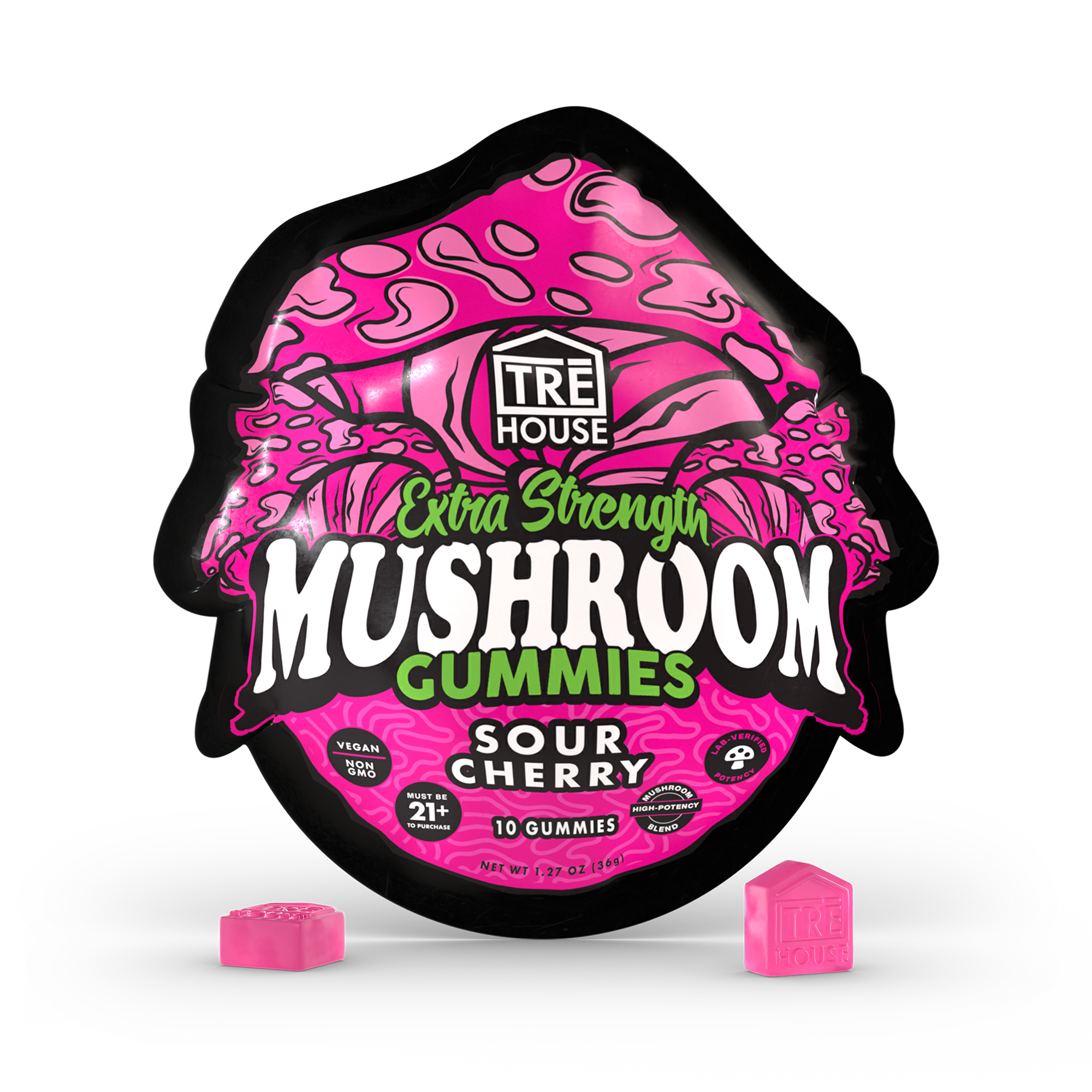 Extra Strength Mushroom Gummies – Sour Cherry
