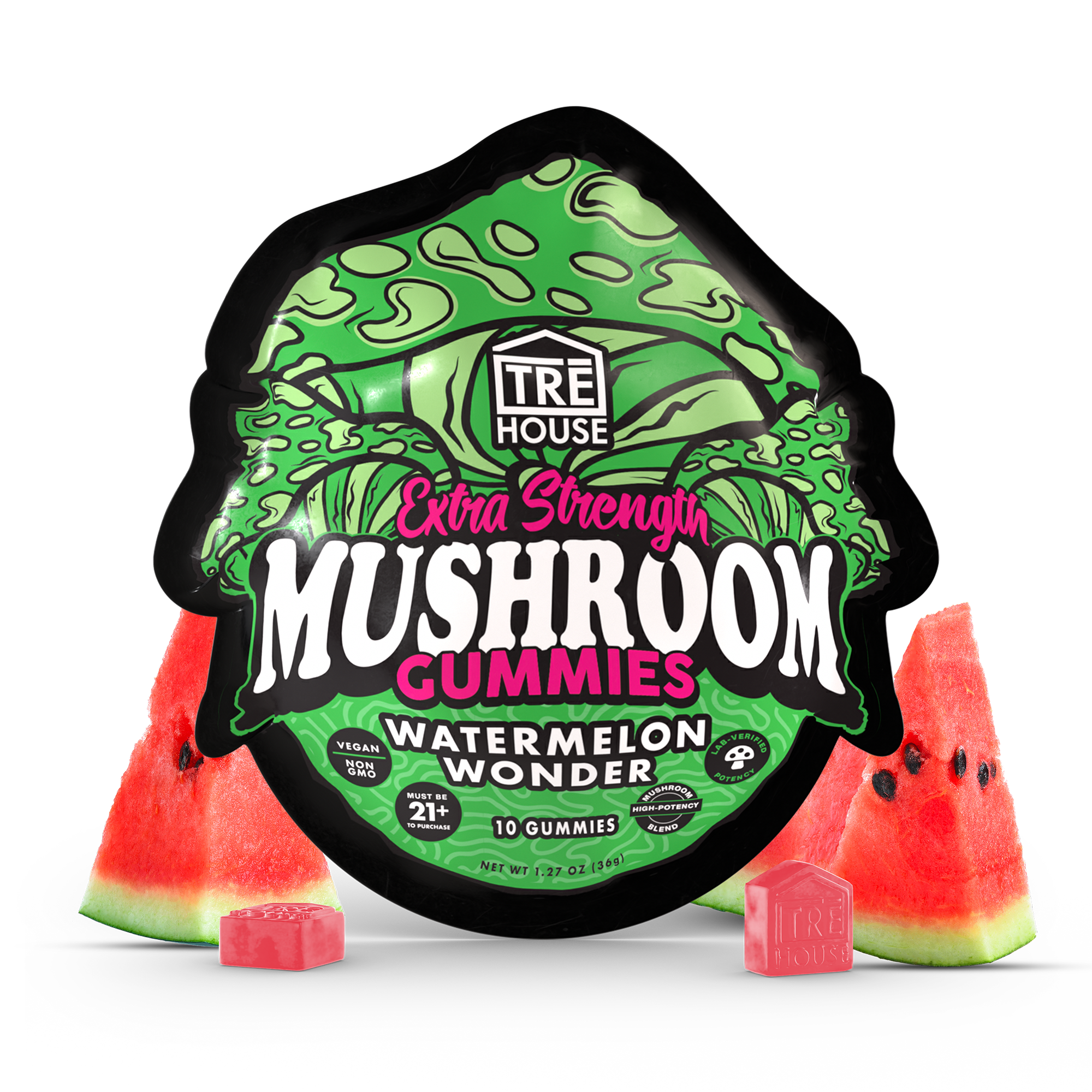 Extra Strength Mushroom Gummies – Watermelon Wonder