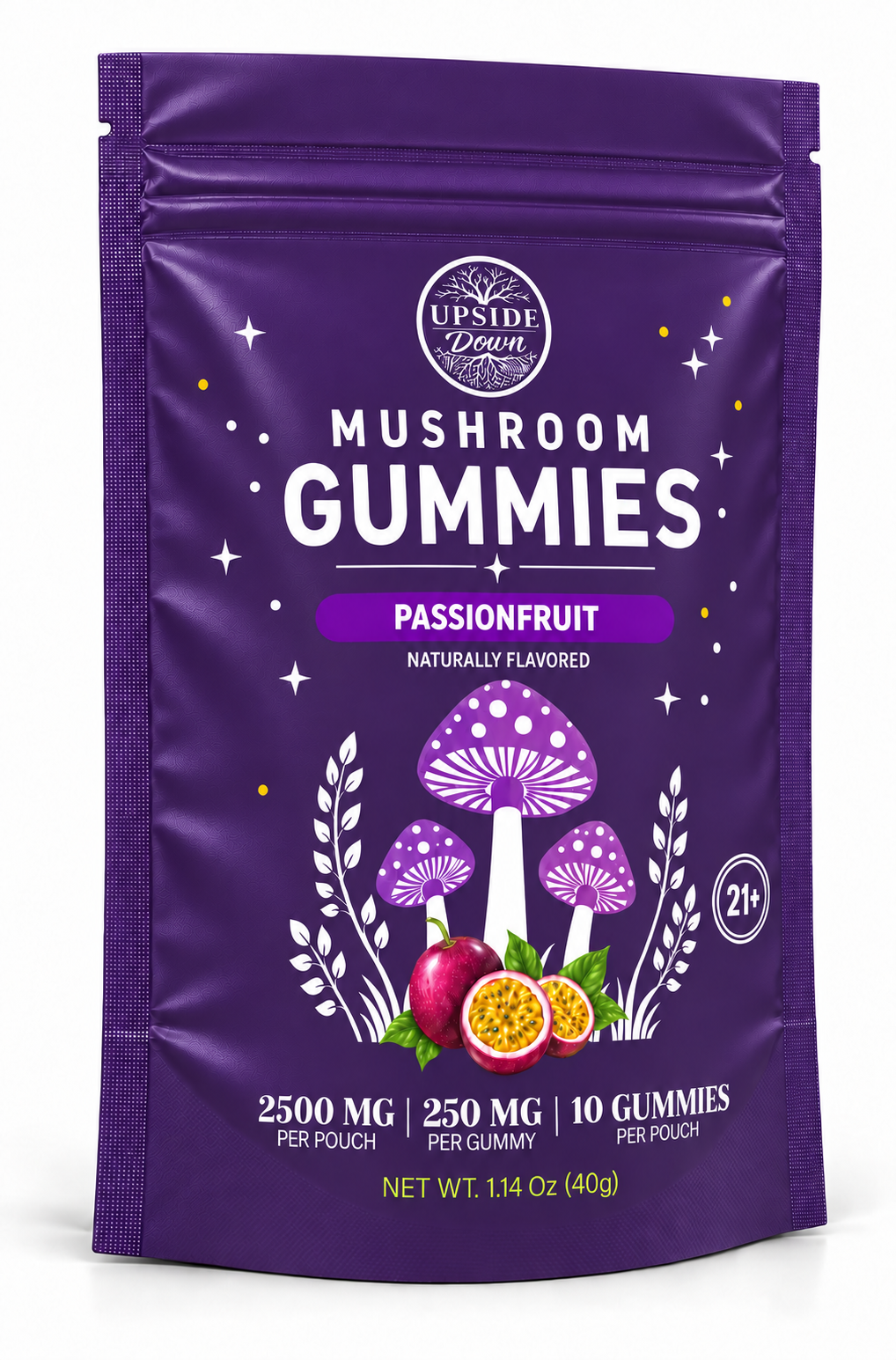 Upside Down PASSIONFRUIT Mushroom Gummies