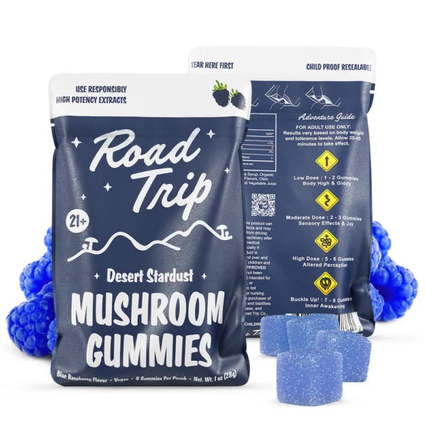 Desert Stardust Mushroom Gummies Blue Razz