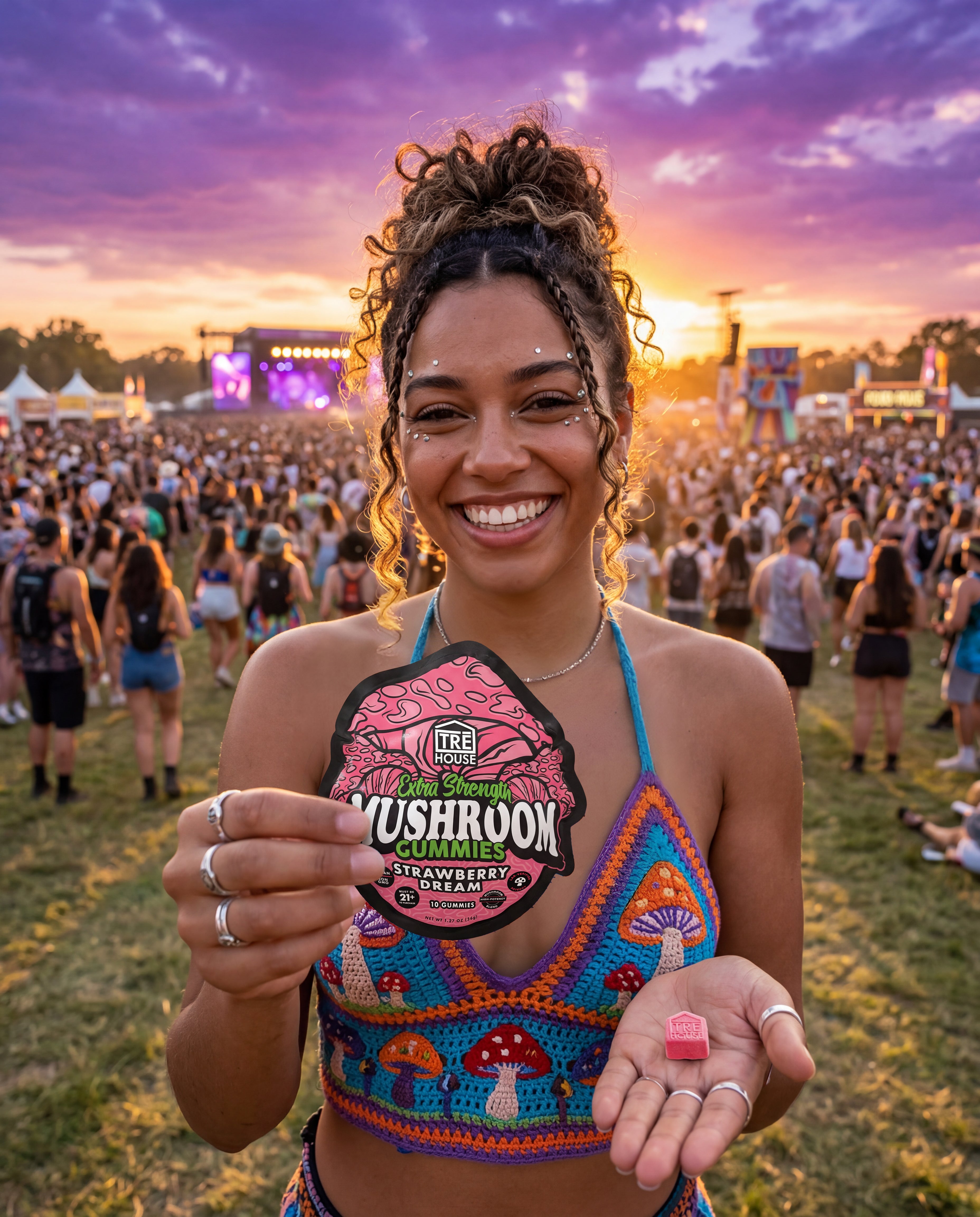 Extra Strength Mushroom Gummies – Strawberry Dream