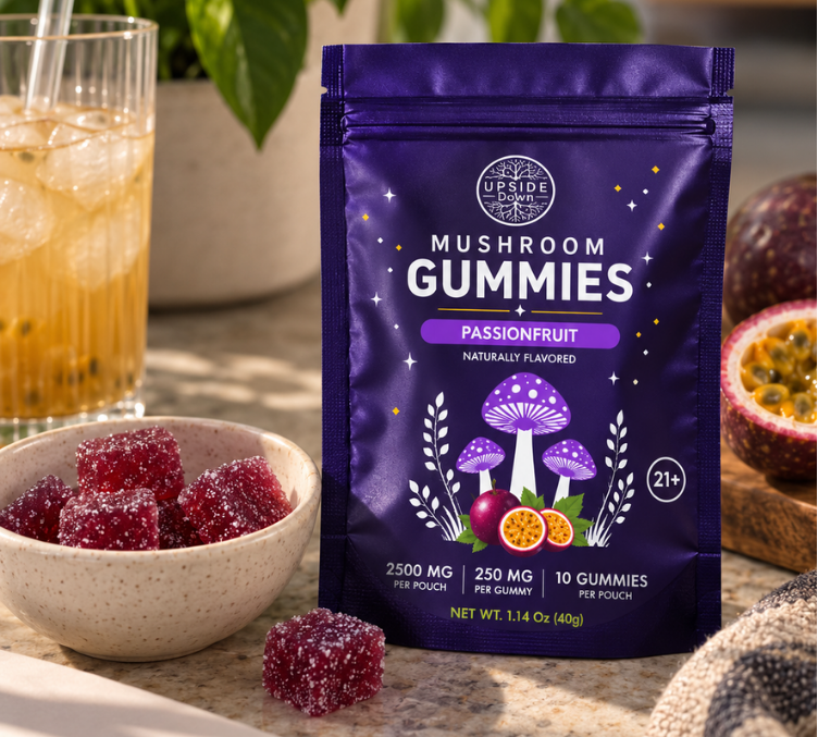Upside Down PASSIONFRUIT Mushroom Gummies